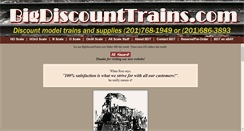Desktop Screenshot of bigdiscounttrains.com