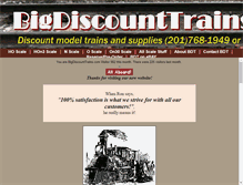 Tablet Screenshot of bigdiscounttrains.com